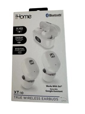 iHome XT-10 True Wireless Earbuds in White.